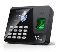 AS10 Clock in Machine for Employees, No Internet/Software Needed, Fixed Shifts Suppor, 1000 Fingerprint Capacity, Biometric & Password Attendance, Automatic Work Hour Calculation