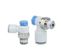 AS1211F AS2211F 3211F Type Speed Controller Meter-in Throttle Valve with One-Touch Fitting Pneumatic Fitting 10Pcs(AS2211F-02-04SA)