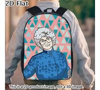 as29 1pc keepdo Golden TV Show Backpack - Iconic Dorothy, Rose, Blanche & Sophia Design, Large Laptop Compartment, Tablet Pocket, Adjustable Straps, U