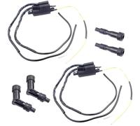 AS57 Ignition Coils & Spark Plug Caps Compatible With Honda CB750 | Fits 750 Four, CB750A, CB750F, CB750K 1969-1978; Replaces 30501-300-003 30502-300-003