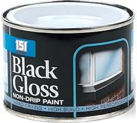 ASA® 151 Coatings Non Drip Gloss Black Paint Hard Drying High Performance No Runs High Build Glossy Finish for Wood, Metal & Concrete Surfaces Interior Exterior 180ml