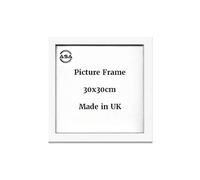 ASA® 30x30cm Modern Wooden Photo Frame For Photo Gallery MDF with Safe Perspex Front Glass Portrait or Landscape Wall Mountable Picture Poster Certificate Frames White
