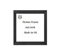 ASA® 9x9 inch Modern Wooden Picture Frame Premium Square Photo Frame with Safe Shatterproof Perspex Front & Wall Hanging Hooks Office & Home Decoration Frame for Posters, Certificates & Prints Black