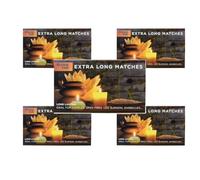 ASA® Bryant & May Extra Long Safety Matches Long Lasting Ideal for Candles, BBQ, Log Burners, Open Fires - 5 Box