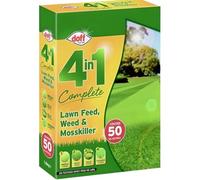 ASA® Doff 4 in 1 Complete Lawn Feed Weed & Mosskiller - Granules Treatement Care - Kills Weeds, Moss - For Thicker Grass Spreader - Garden Fertiliser - Covers 50m2-1.75kg