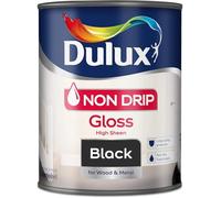 ASA® Dulux Non Drip Gloss Black Paint For Wood & Metal Long Lasting Protection Resists, Drips and Runs 750ml