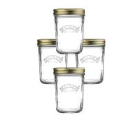 ASA® Kilner Glass Wide Mouth Preserve Jar with Vacuum Seal Lid Storage Jar for Preserving Whole Fruits, Vegetables, Pickles & Jams 0.35L (4)