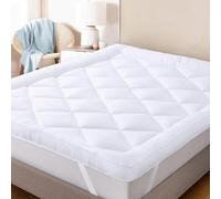 ASA® Mattress Topper 10cm Bed Thick Quilted Extra Deep Ultra Fluffy Breathable Microfiber Topper Securely Fits Elastic Straps Comfort Supports Restful Sleep (Super King - (180cm x 200cm x 10cm))