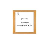 ASA® Modern Premium Wooden 30x30cm Oak Photo Frame Square Picture Frame with Shatterproof Perspex Front Sheet & Wall Hanging Hooks for Home and Office Decor Poster Frame