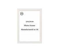 ASA® Modern Wooden 50x70cm White Photo Frame with Shatterproof Perspex Front Sheet & Wall Hanging Hooks Premium Picture Frame for Home and Office Decor Poster Frame Perfect for Jigsaw Puzzles