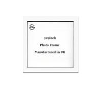ASA® Modern Wooden 9x9inch White Photo Frame with Shatterproof Perspex Front Sheet & Wall Hanging Hooks Premium Square Picture Frame for Home and Office Decor Poster Frame