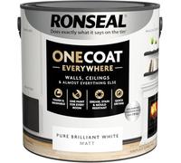 ASA® Ronseal Quick Dry One Coat Everywhere Paint Tough & Washable Pure Brilliant White Matt 2.5L