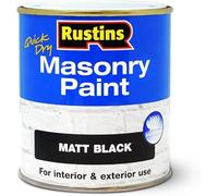 ASA® Rustins Masonry Quick Dry Paint for Interior & Exterior Use Black 500ml