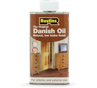 ASA® Rustins Original Danish Oil Rich Natural Glow Low Lustre Professional Grade Finish Enhances Wood Grain Easy DIY Application for Interior & Exterior Use 250ml