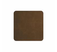 ASA Selection soft leather optic coaster Dark Sepia set of 4 glass coasters