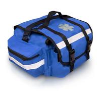 ASA TECHMED First Aid Responder EMS/EMT Emergency Medical Bag Empty 17"x9"x7" - Ideal for Paramedics, Firefighters, Nurses, EMTs, Home Health Aides, Blue