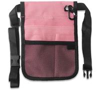 ASA Techmed Nurse Fanny Pack - Medical Waist Pouch with Pockets & Tape Holder for Stethoscope & Supplies - Nurse Belt Perfect for Nurses, CNAs & RNs - (Pink)