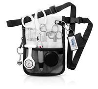 ASA TECHMED Nurse Utility Belt - Complete Medical Belt Utility Kit, Pro Pack Pocket Organizer Pouch Hip Bag for EMT, CNA, NP, PA, Student, White