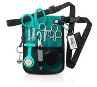 ASA TECHMED Nurse Utility Belt - Complete Medical Belt Utility Kit, Pro Pack Pocket Organizer Pouch Hip Bag for EMT, CNA, NP, PA, Student, Teal