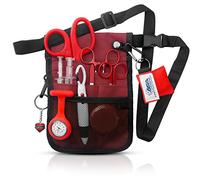ASA TECHMED Nurse Utility Belt - Complete Medical Belt Utility Kit, Pro Pack Pocket Organizer Pouch Hip Bag for EMT, CNA, NP, PA, Student, Maroon
