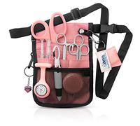 ASA TECHMED Nurse Utility Belt - Complete Medical Belt Utility Kit, Pro Pack Pocket Organizer Pouch Hip Bag for EMT, CNA, NP, PA, Student, Pink