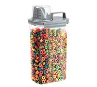 ASAB 2.3L Rice Dispenser Flour Storage Container Cereal Container with Lid Airtight Leak Proof Food Container with Pour Spout Opening Convenient Handle Rice Measuring Cup for Flour Nuts Beans Pet Food