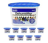 ASAB Desiccant Dehumidifier for Home Wardrobe Moisture Absorber Damp Trap with Crystals Portable Humidity Catcher Anti Mould Wet Remover (10 Packs)