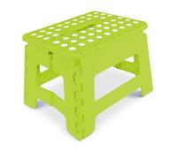 ASAB Folding Step Stool 11 Inch Heavy Duty Non Slip Footstool Lightweight Stepping Stool With Carry Handle Skid Resistant Stool for Kids and Adults Indoor or Outdoor Use (Green with White Spots, M)