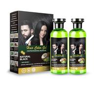 ASAB Hair Colour Gel 250ml for Men or Women Ammonia Free Permanent Hair Dye with Argan Oil Non-Staining Beard Dye & Hair Colour Gel Natural Grey Coverage No Ammonia Hair Dye Home Use (NATURAL BLACK)