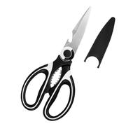 ASAB Heavy Duty Kitchen Scissors With Protective Cover - Multipurpose Stainless Steel Food Scissors for Meat, Chicken, Fish Cutting - Scale Scraper, Nut Cracker, Bottle Opener