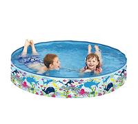 ASAB Inflatable Paddling Pool | Large Capacity Swimming Pool for Kids & Adults | Indoor Outdoor Paddling Pool | Garden Backyard Fun Family Friends Summer | Easy-Set Paddling Pool | 150 x 25cm