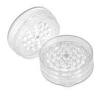 ASAB Tobacco Herb Plastic Grinder Magnetic Closing Shark Teeth Crusher Cutter Portable Extra Storage Easy To Use 4 Colours - Clear