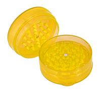 ASAB Tobacco Herb Plastic Grinder Magnetic Closing Shark Teeth Crusher Cutter Portable Extra Storage Easy To Use 4 Colours - Yellow