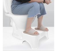 ASAB Toilet Step Stool Bathroom Potty Training with Non-Slip Feet Squat Aid Constipation Piles IBS Relief, Standard