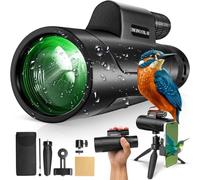 Asacam High Power Monocular Telescope 80x100 for Smartphone High Definition Monocular Telescope for Adults with Adapter/Tripod for Bird Watching Camping Hiking Hunting Travel