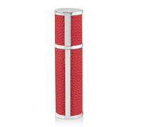 ASADAYS Magnetic Luxury Leather Perfume Atomiser 8ML Travel Refillable Spray Bottle with 5-Second Refill & 3-5 Days Scent Retention Ultra-Portable for Handbags (ST-Red-5ML)