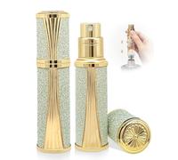 ASADAYS Perfume Atomiser - New Shell - Travel Bottle Refillable Bottom Spray Bottle Mini Size Luxury Fashion Shiny 5ml Filled Leakproof Portable Airplane (Light Luxury, Satin Shine)