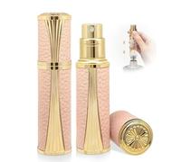 ASADAYS Perfume Atomiser - New Shell - Travel Bottle Refillable Bottom Spray Bottle Mini Size Luxury Fashion Shiny 5ml Filled Leakproof Portable Airplane (Classic, Pink)