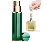 ASADAYS Perfume Atomiser Refillable - 10ml Portable Travel Spray Bottle, Leak Proof Mini Size Perfume Atomizer Bottom Filling, Cologne Dispenser with Men and Women (PA, Sherwood Emerald Green)