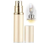 ASADAYS Perfume Atomiser Refillable - 10ml Portable Travel Spray Bottle, Leak Proof Mini Size Perfume Atomizer Bottom Filling, Cologne Dispenser with Men and Women (CA 10ml, Windsor Champagne Gold)