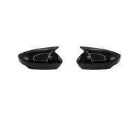 ASADF Car Rear View Mirror Cap Car Rearview Side Mirror Cover Wing Cap Exterior Door Housing Shell Trim Sticker For VW For Polo 2020-2023 Wing Mirror Cover Cap(Gloss black)