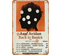 Asaf Avidan - Fall Tour, Tour 2014 - Konzertplakat Plaque Poster Metal Tin Sign 8" x 12" Vintage Retro Wall Decor