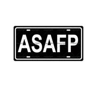 ASAFP AS SOON AS FXXKING POSSIBLE SLANG Metal Tin Sign License Plate Bar Cafe Garage Cave Home Room Wall Bathroom Farmhouse Garden Porch Patio Decor, 12 x 6 Inch