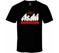 ASAHI Beer Japanese Retro Vintage Logo tee Shirt Tshirt Men's Black M