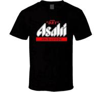 ASAHI Beer Japanese Retro Vintage Shirt Tshirt Men's Tee Size 3XL Black