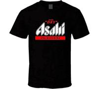 ASAHI Beer Japanese Retro Vintage Shirt Tshirt Men's Tee Size Black