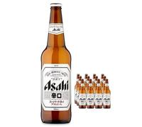 Asahi Super Dry Beer Bottle Multipack, 12 x 620 ml - Premium Japanese Lager, Crisp & Refreshing, 5% ABV