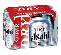 Asahi Super Dry Beer Japan Import 6x350ml Can