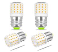 ASAIHKUN E27 LED Light 6W Warm White Edison Screw Bulb - 3000K Mini Replacement for 60W Incandescent, 100-265V Energy Saving for Kitchen Pendant Lights (4 Pack)