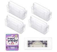 Asaisimg 80 Pcs DIY Money Card Holder, Clear Plastic Cash Pouch Cards, Chapstick Holder, Transparent Lip Balm Window Holder DIY Custom Money Cash Gift Card Holder